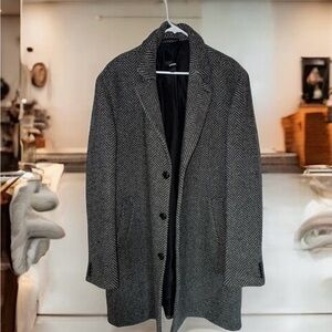 Express Charcoal Herringbone Jacket